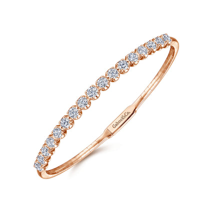 14K Rose Gold Diamond Bangle — Gabriel & Co. BG3977-65K45JJ