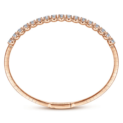 14K Rose Gold Diamond Bangle — Gabriel & Co. BG3977-65K45JJ