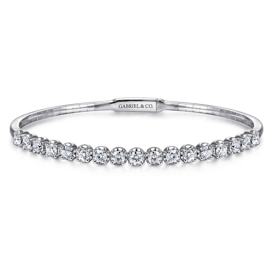 14K White Gold Diamond Bangle — Gabriel & Co. BG3977-65W45JJ