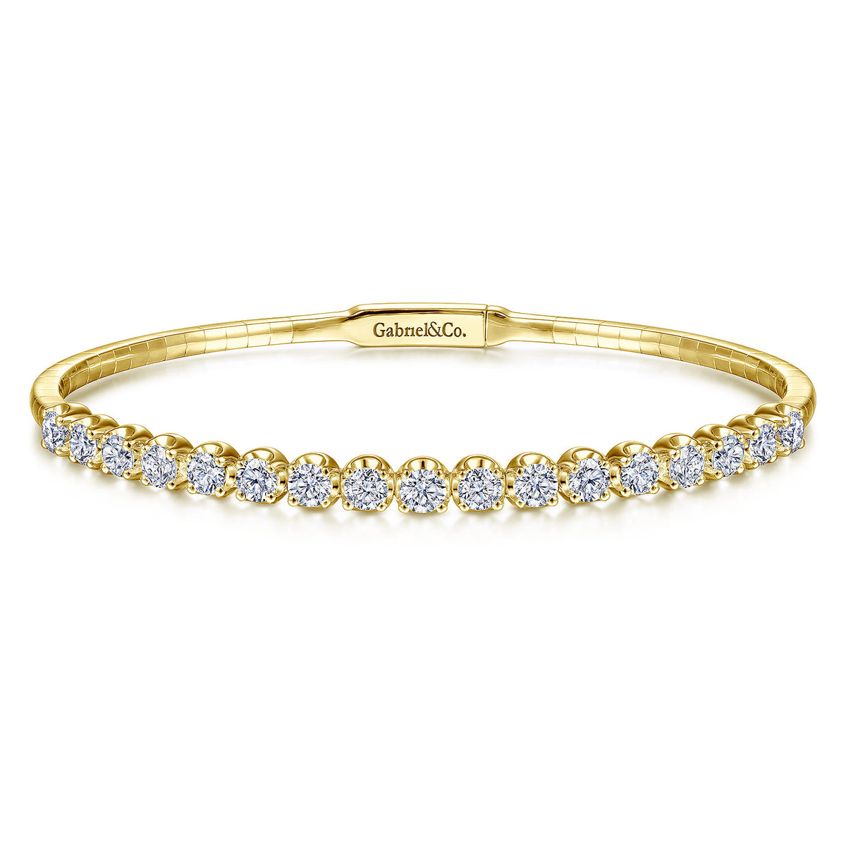 14K Yellow Gold Diamond Bangle — Gabriel & Co. BG3977-65Y45JJ