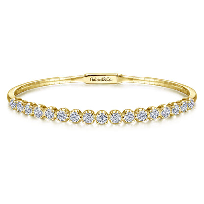 14K Yellow Gold Diamond Bangle — Gabriel & Co. BG3977-65Y45JJ