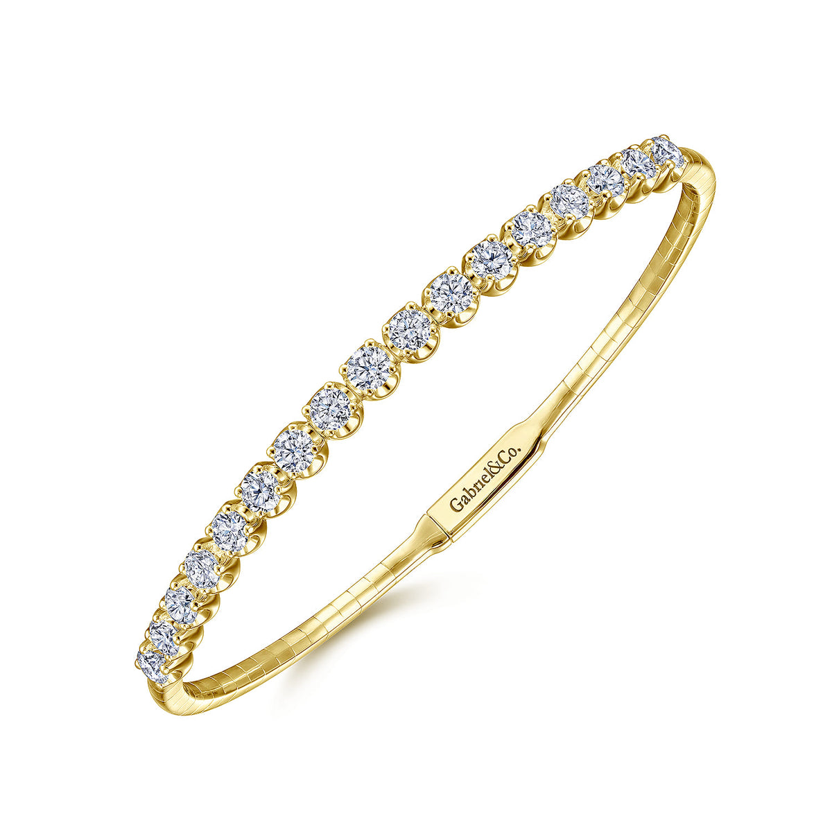 14K Yellow Gold Diamond Bangle — Gabriel & Co. BG3977-65Y45JJ