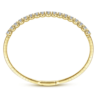 14K Yellow Gold Diamond Bangle — Gabriel & Co. BG3977-65Y45JJ