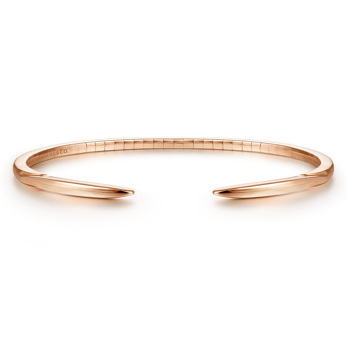 High Polished 14K Rose Gold Split Cuff Bracelet — Gabriel & Co. BG4075-62K4JJJ