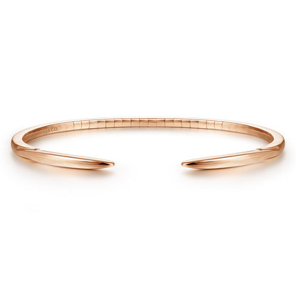 High Polished 14K Rose Gold Split Cuff Bracelet — Gabriel & Co. BG4075-62K4JJJ