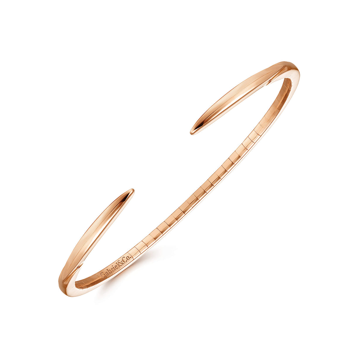 High Polished 14K Rose Gold Split Cuff Bracelet — Gabriel & Co. BG4075-62K4JJJ
