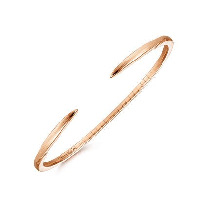 High Polished 14K Rose Gold Split Cuff Bracelet — Gabriel & Co. BG4075-62K4JJJ