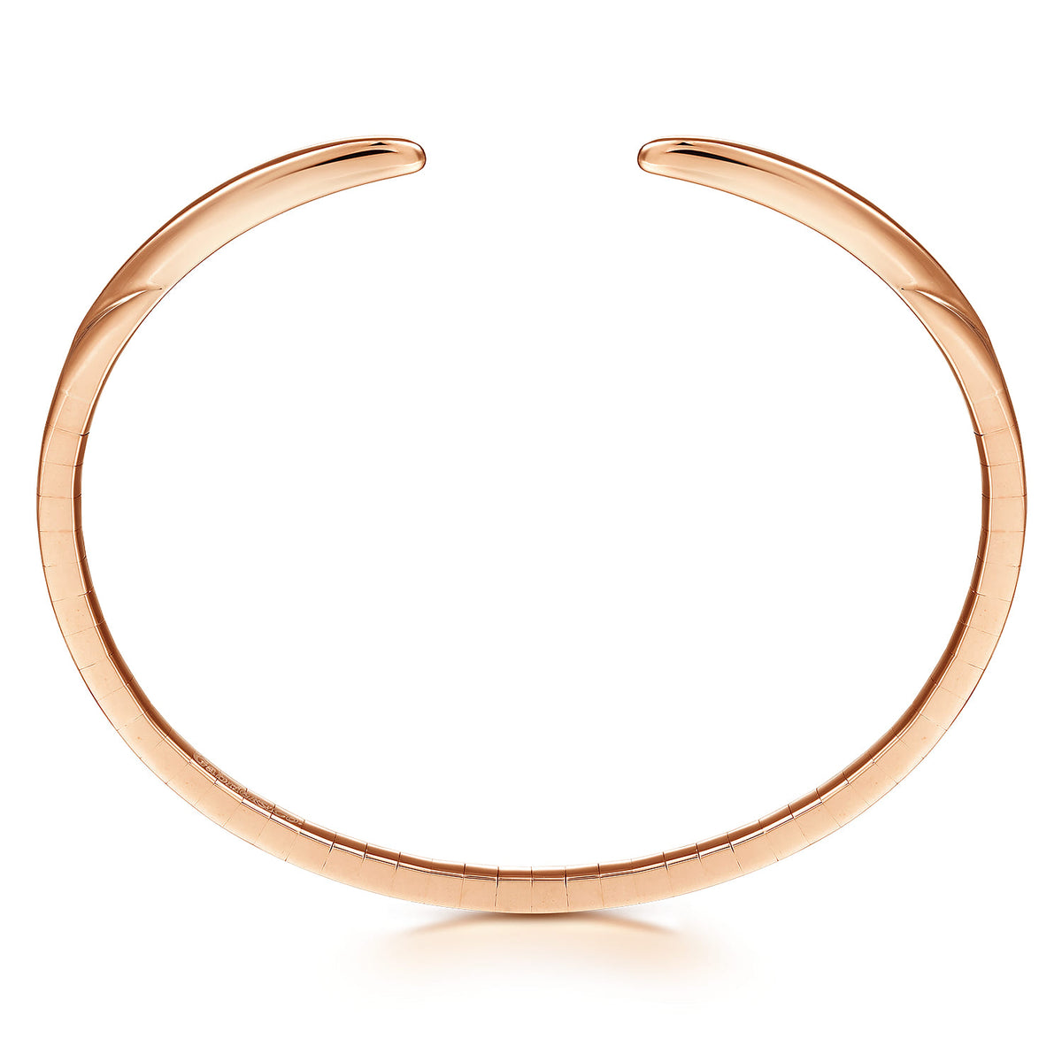 High Polished 14K Rose Gold Split Cuff Bracelet — Gabriel & Co. BG4075-62K4JJJ