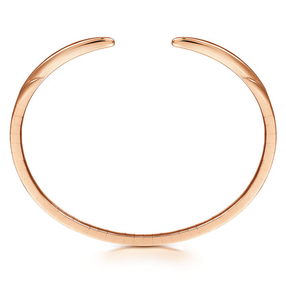 High Polished 14K Rose Gold Split Cuff Bracelet — Gabriel & Co. BG4075-62K4JJJ