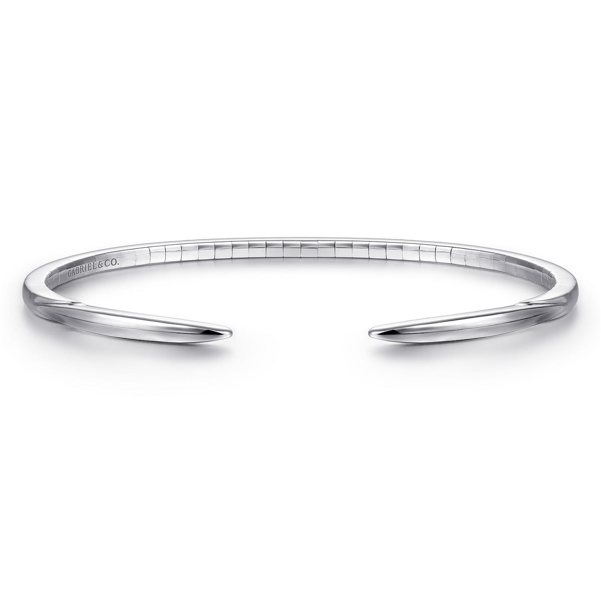 High Polished 14K White Gold Split Cuff Bracelet — Gabriel & Co. BG4075-62W4JJJ