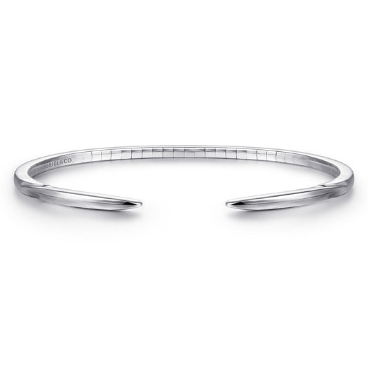 High Polished 14K White Gold Split Cuff Bracelet — Gabriel & Co. BG4075-62W4JJJ