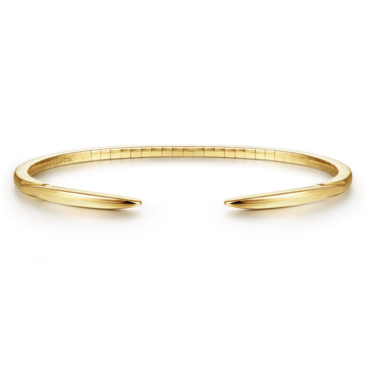 High Polished 14K Yellow Gold Split Cuff Bracelet — Gabriel & Co. BG4075-62Y4JJJ