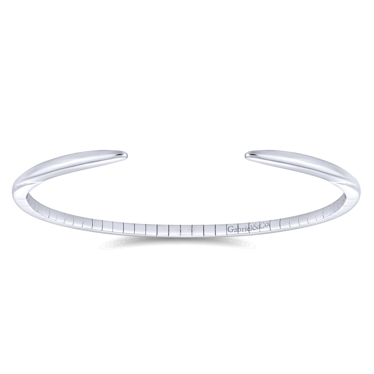 High Polished 14K White Gold Split Cuff Bracelet — Gabriel & Co. BG4075W4JJJ
