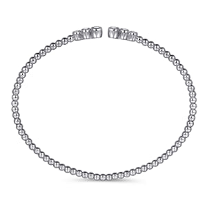 14K White Gold Bujukan Diamonds Split Bangle — Gabriel & Co. BG4120-62W45JJ