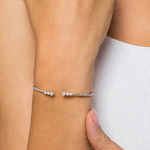 14K White Gold Bujukan Diamonds Split Bangle — Gabriel & Co. BG4120-62W45JJ