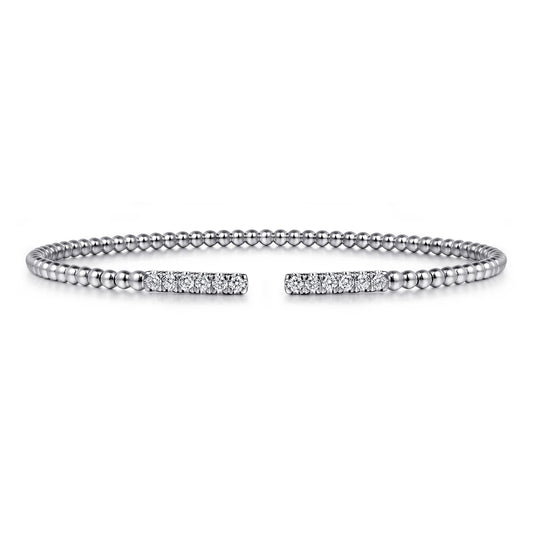 14K White Gold Bujukan Diamond Bars Bangle — Gabriel & Co. BG4218-62W45JJ