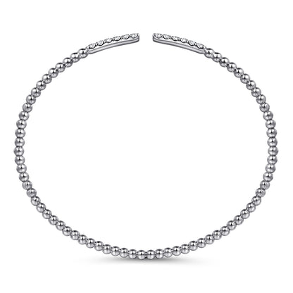 14K White Gold Bujukan Diamond Bars Bangle — Gabriel & Co. BG4218-6W45JJ
