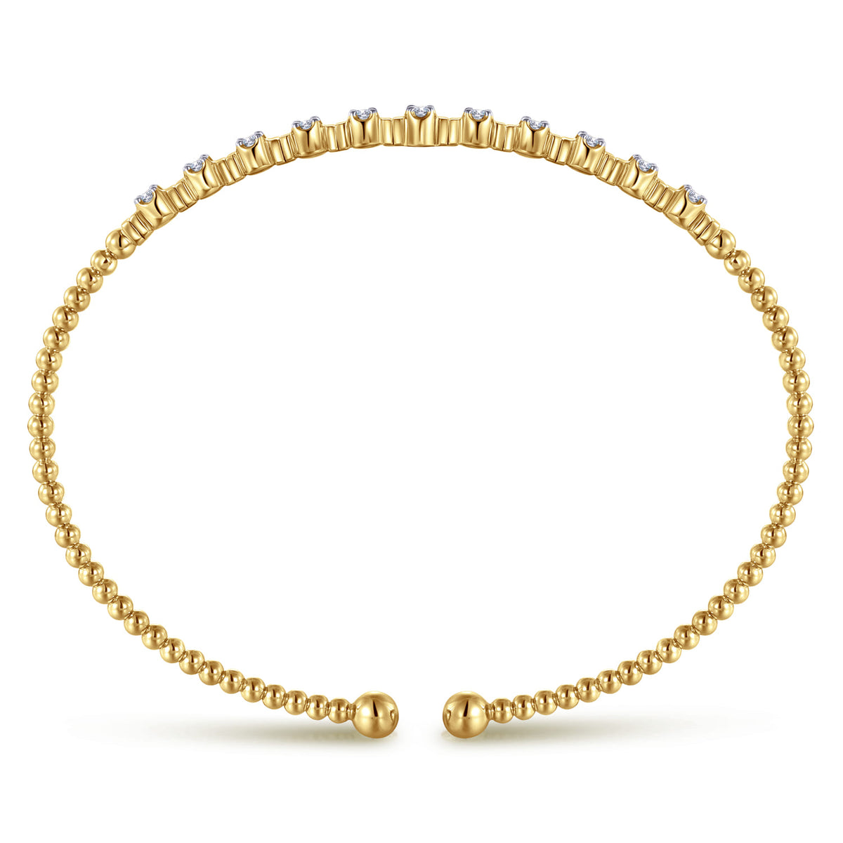 14K Yellow Gold Bujukan Diamond Bangle — Gabriel & Co. BG4228-62Y45JJ