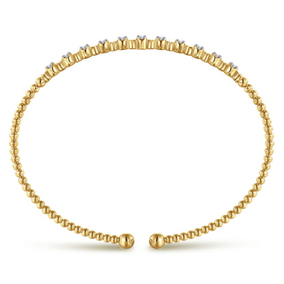 14K Yellow Gold Bujukan Diamond Bangle — Gabriel & Co. BG4228-62Y45JJ
