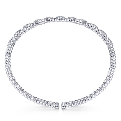 14K White Gold Bujukan Diamond Cuff Bangle — Gabriel & Co. BG4232-6W45JJ