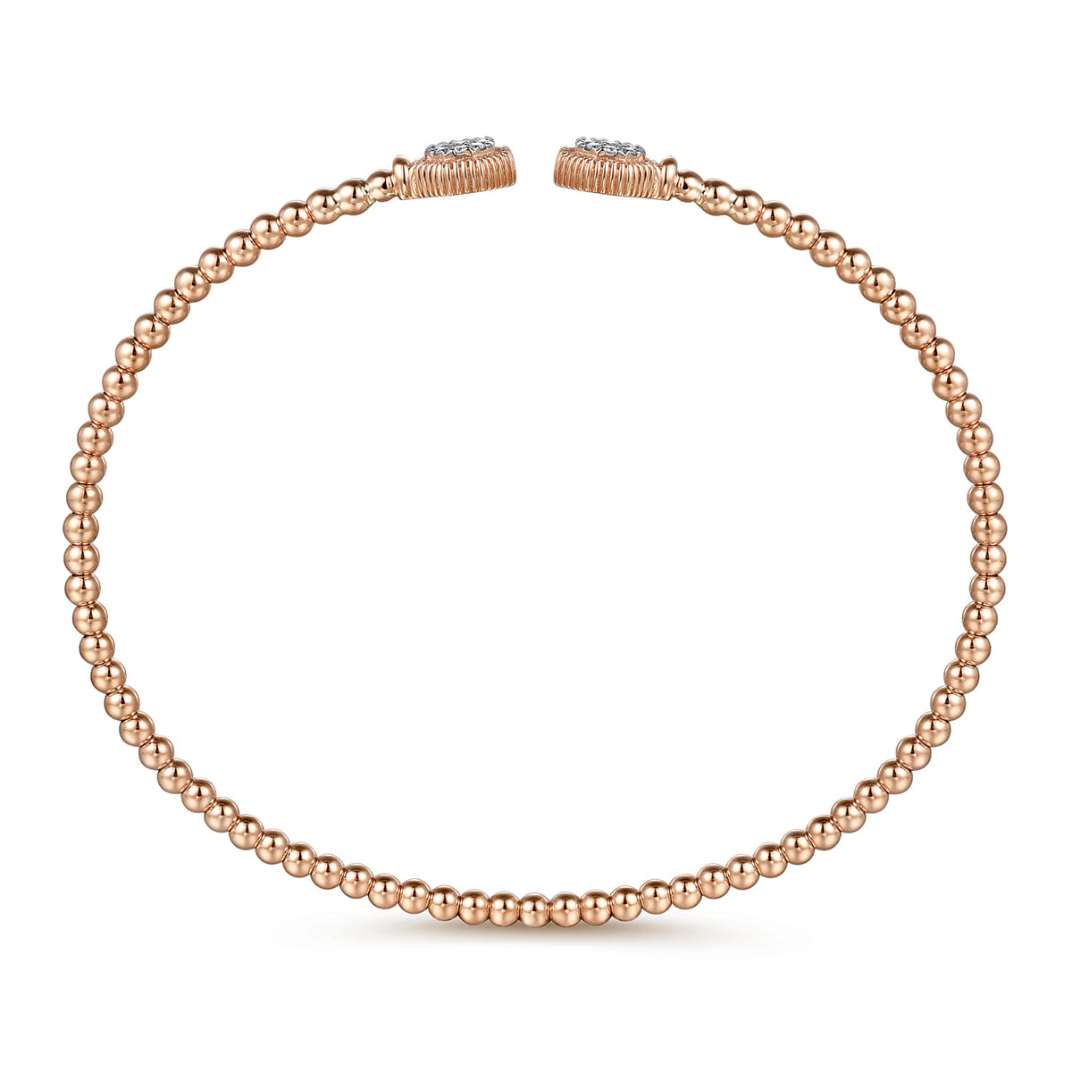 14K Rose Gold Bujukan Diamond Hexagon Split Bangle — Gabriel & Co. BG4261-6K45JJ