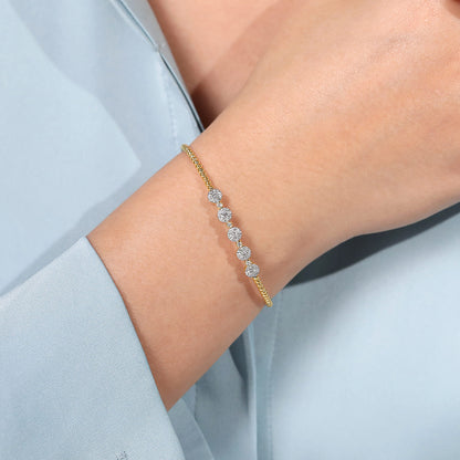 14K Yellow Gold Bujukan Diamond Split Bangle — Gabriel & Co. BG4335-62Y45JJ