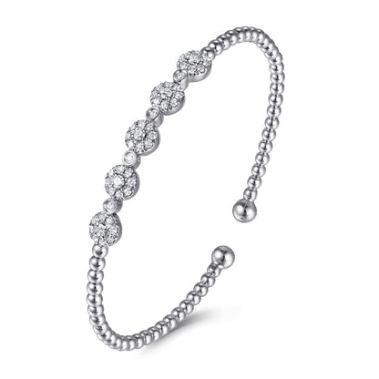 14K White Gold Bujukan Diamond Split Bangle — Gabriel & Co. BG4335-6W45JJ
