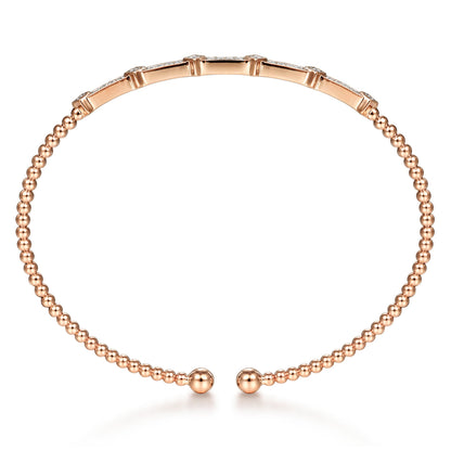 14K Rose Gold Diamond Bangle — Gabriel & Co. BG4337-6K45JJ