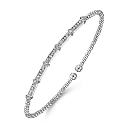 14K White Gold Diamond Bangle — Gabriel & Co. BG4337-6W45JJ