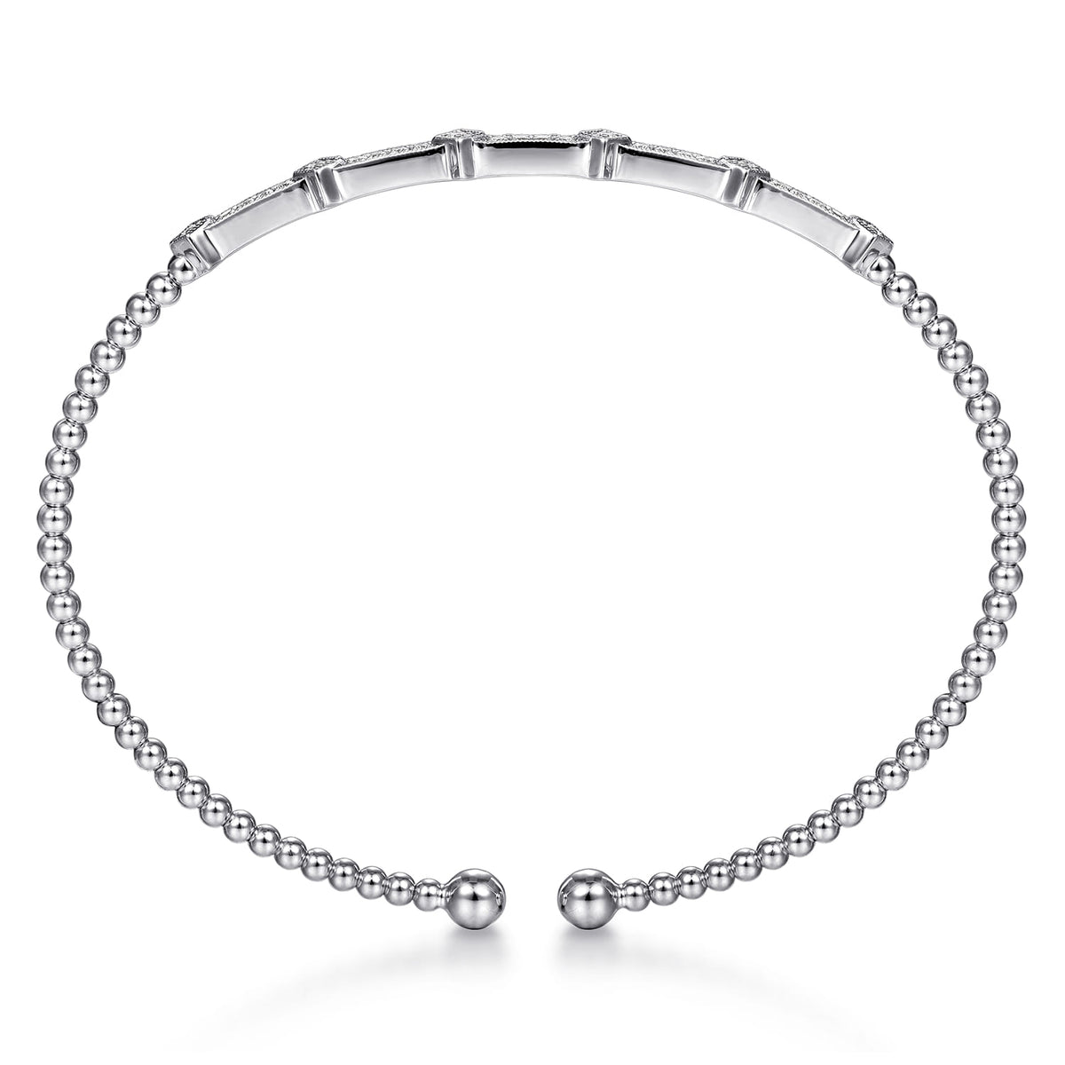14K White Gold Diamond Bangle — Gabriel & Co. BG4337-6W45JJ