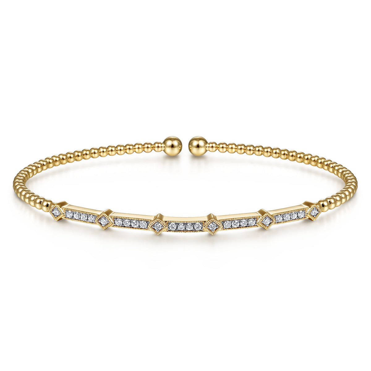 14K Yellow Gold Diamond Bangle — Gabriel & Co. BG4337-6Y45JJ