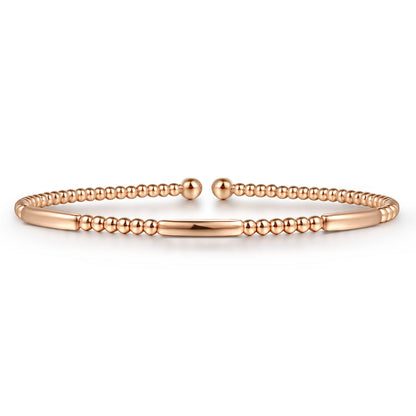 14K Rose Gold Bujukan Open Bangle — Gabriel & Co. BG4419-6K4JJJ