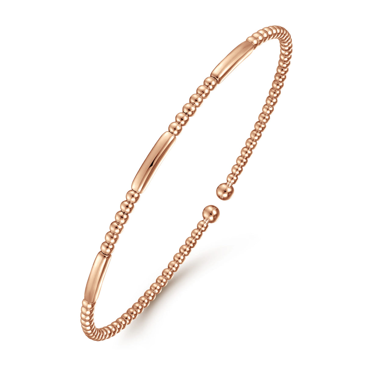 14K Rose Gold Bujukan Open Bangle — Gabriel & Co. BG4419-6K4JJJ