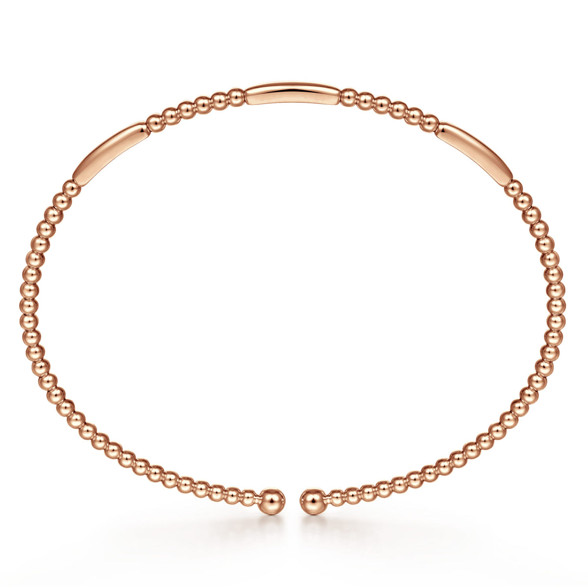 14K Rose Gold Bujukan Open Bangle — Gabriel & Co. BG4419-6K4JJJ