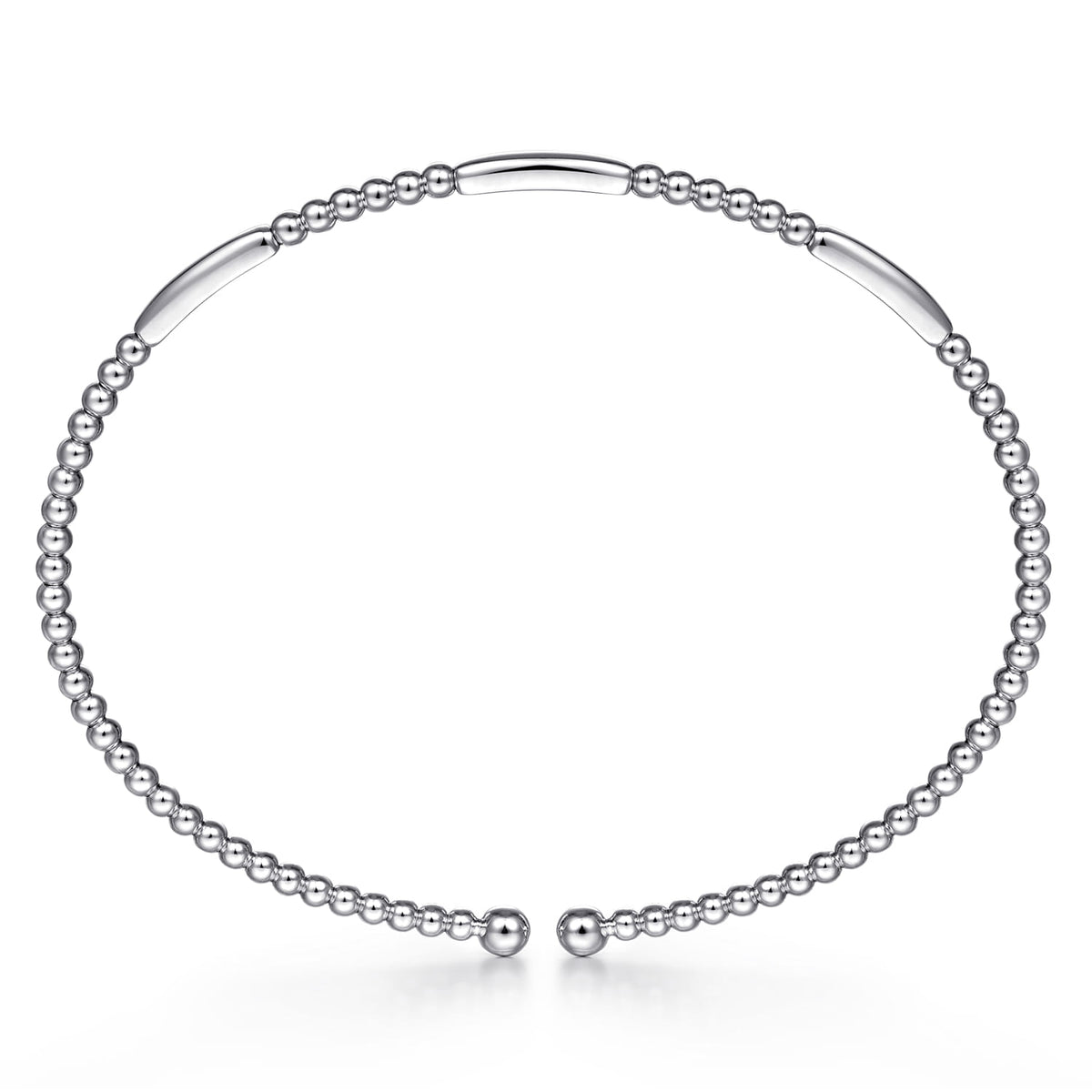 14K White Gold Bujukan Open Bangle — Gabriel & Co. BG4419-6W4JJJ
