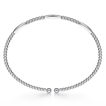 14K White Gold Bujukan Open Bangle — Gabriel & Co. BG4419-6W4JJJ