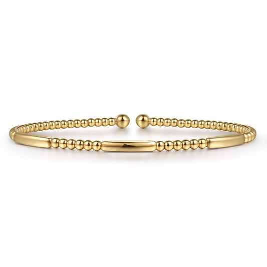 14K Yellow Gold Bujukan Open Bangle — Gabriel & Co. BG4419-6Y4JJJ