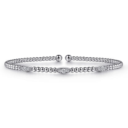 14K White Gold Diamond Bangle — Gabriel & Co. BG4437-6W45JJ