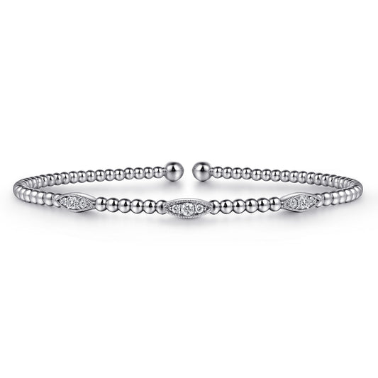 14K White Gold Diamond Bangle — Gabriel & Co. BG4437-6W45JJ
