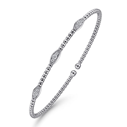 14K White Gold Diamond Bangle — Gabriel & Co. BG4437-6W45JJ