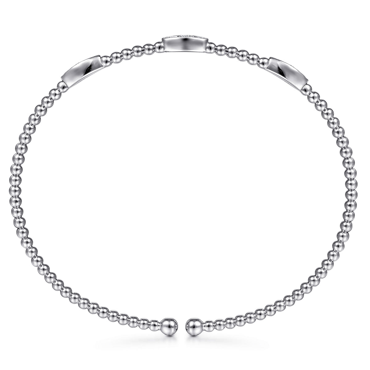 14K White Gold Diamond Bangle — Gabriel & Co. BG4437-6W45JJ