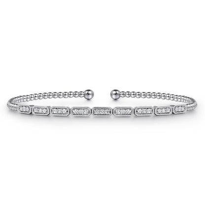 14K White Gold Diamond Bangle — Gabriel & Co. BG4443-6W45JJ