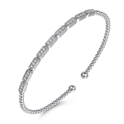 14K White Gold Diamond Bangle — Gabriel & Co. BG4443-6W45JJ