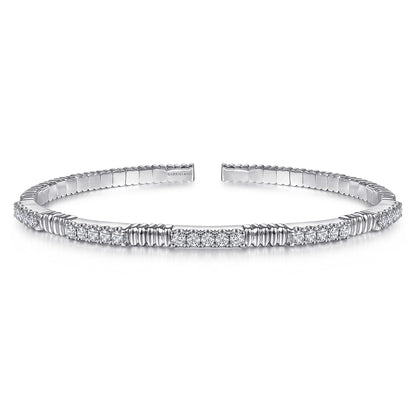 14K White Gold Diamond Bangle — Gabriel & Co. BG4466-65W45JJ