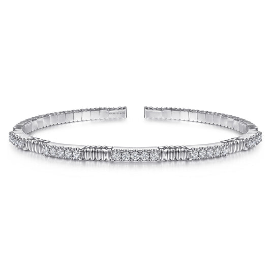 14K White Gold Diamond Bangle — Gabriel & Co. BG4466-65W45JJ