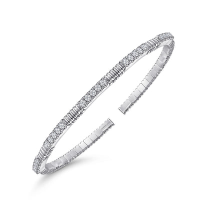 14K White Gold Diamond Bangle — Gabriel & Co. BG4466-65W45JJ