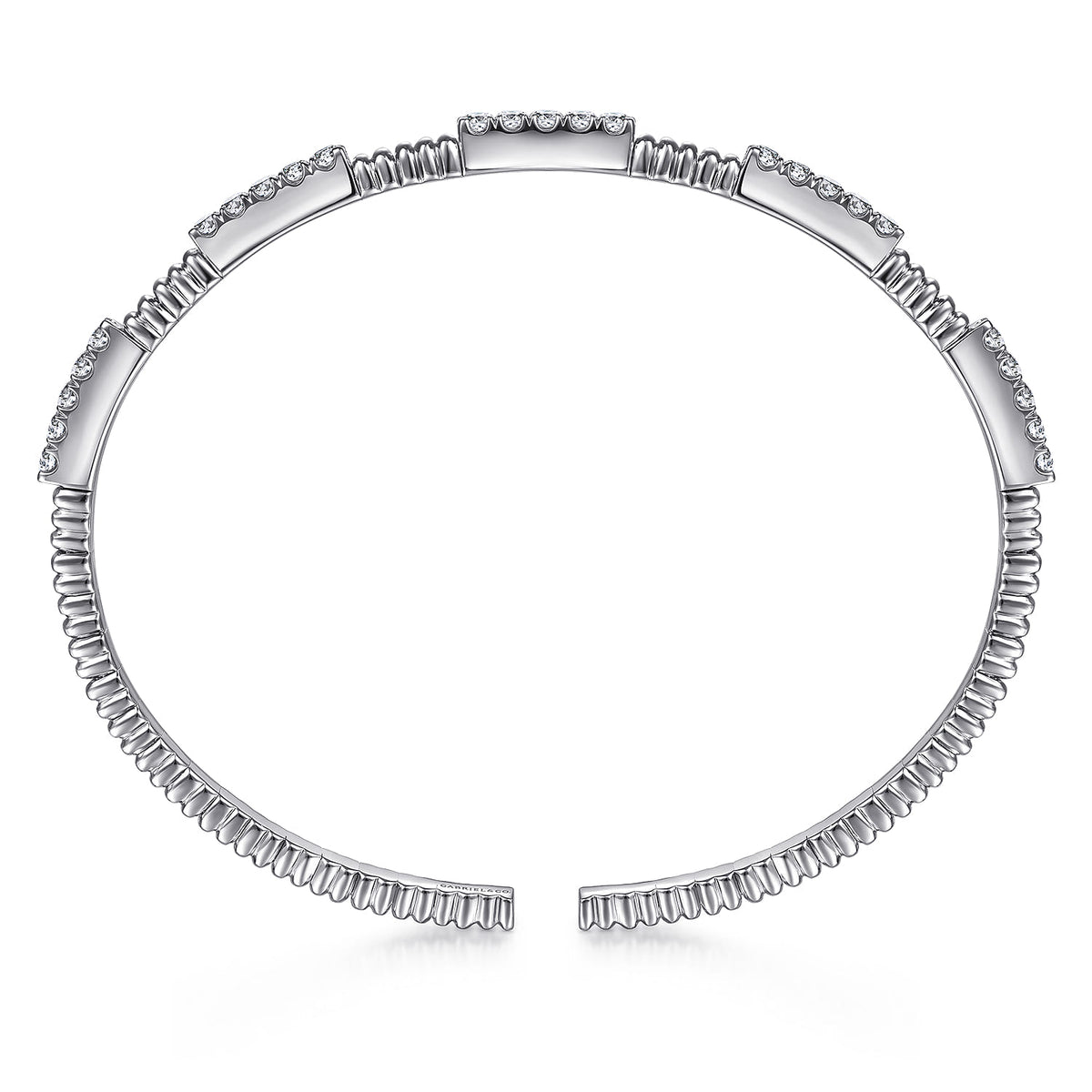 14K White Gold Diamond Bangle — Gabriel & Co. BG4466-65W45JJ