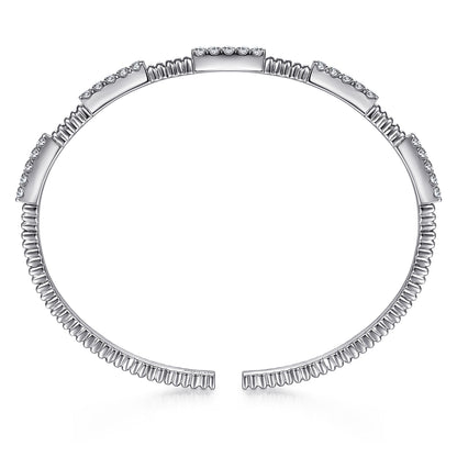 14K White Gold Diamond Bangle — Gabriel & Co. BG4466-65W45JJ