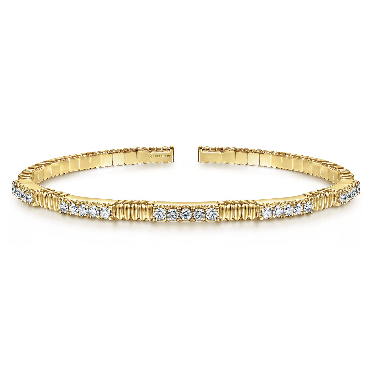 14K Yellow Gold Diamond Bangle — Gabriel & Co. BG4466-65Y45JJ