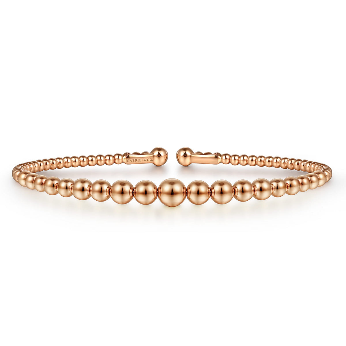 14K Rose Gold Bujukan Open Bangle — Gabriel & Co. BG4584-6K4JJJ